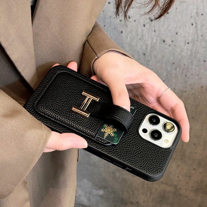 Premium Leather Phone Case card holder for iPhone 13-17