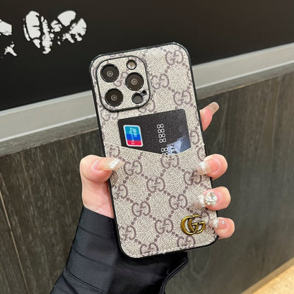 Classic Phone case made of fabric and leather for iPhone 13-17