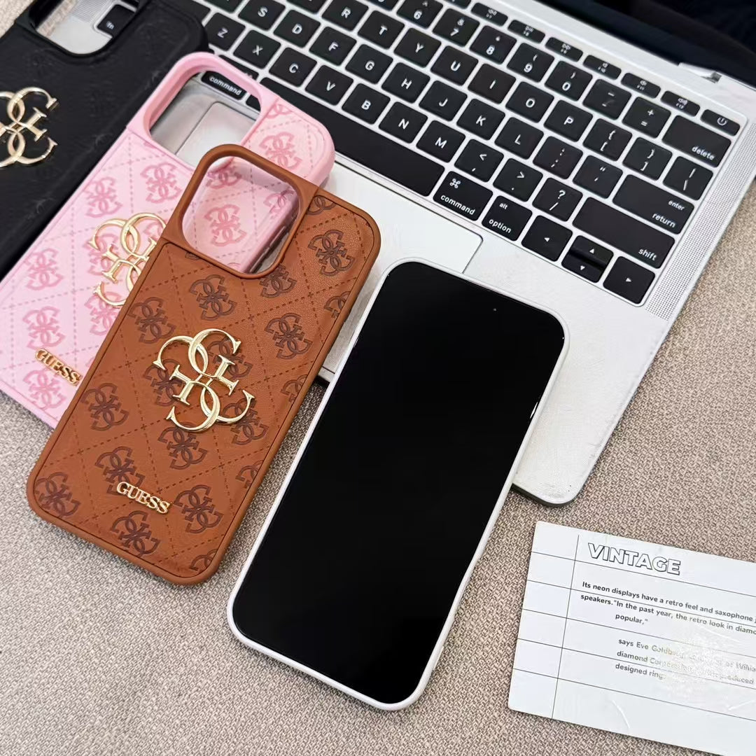Clean-Cut Leather Case for iPhone 13-16