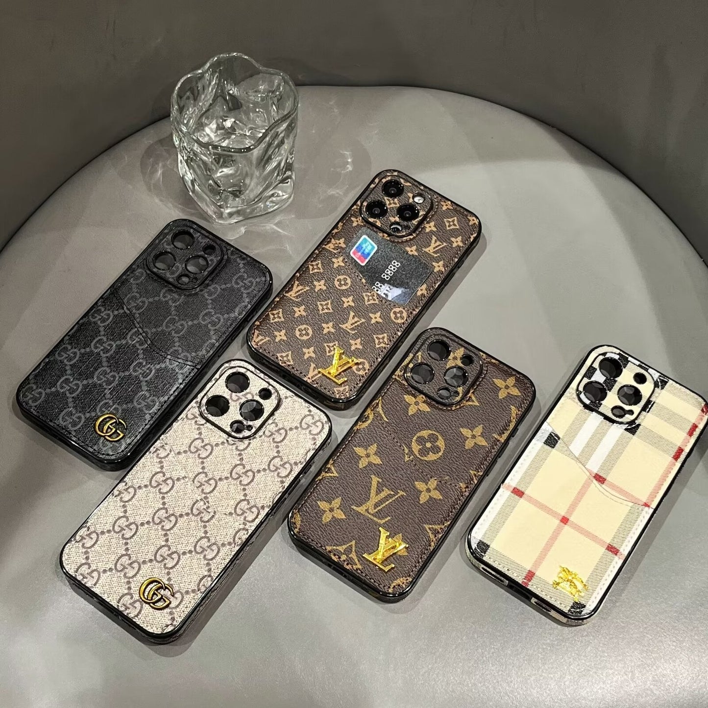 Classic Phone case made of fabric and leather for iPhone 13-17