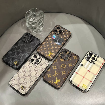 Classic Phone case made of fabric and leather for iPhone 13-17