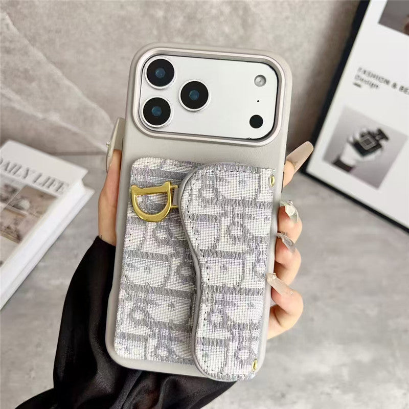 Leather Phone Case with Card Holder For iPhone 13-17