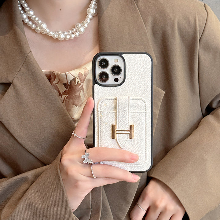Premium Leather Phone Case card holder for iPhone 13-17