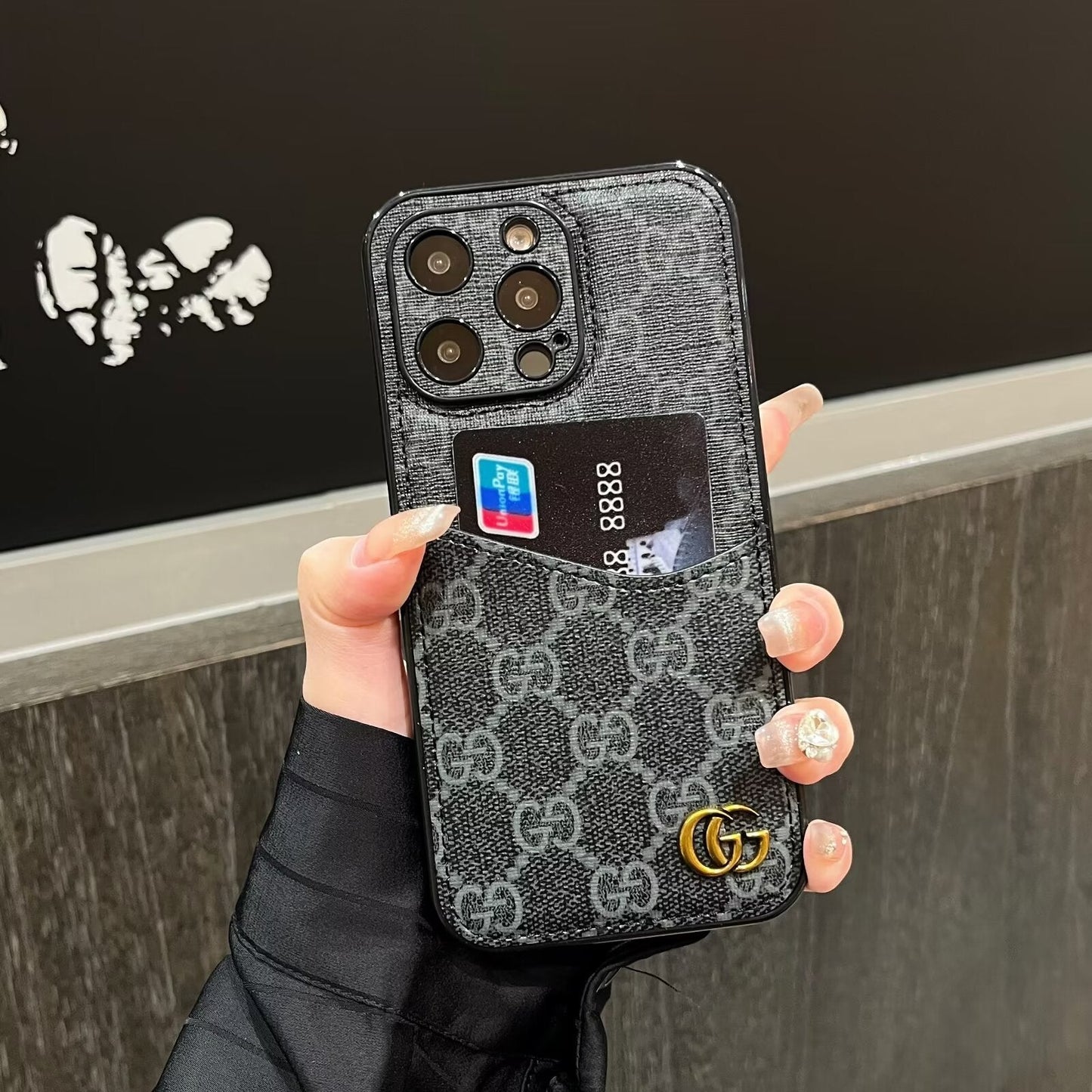 Classic Phone case made of fabric and leather for iPhone 13-17