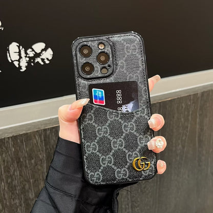 Classic Phone case made of fabric and leather for iPhone 13-17