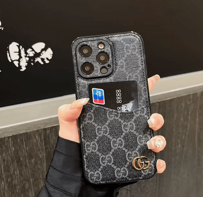 Classic Phone case made of fabric and leather for iPhone 13-17