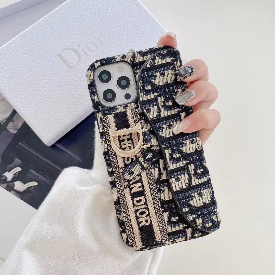 Classic Luxury iPhone Case with Card Holder for iPhone 12-16
