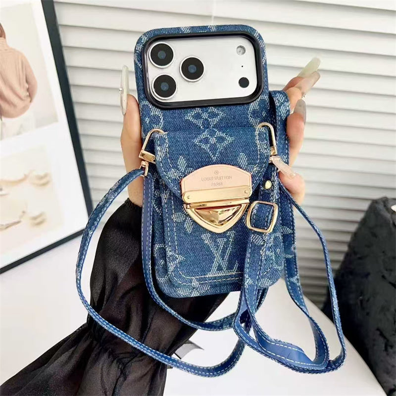 Luxury Phone Case with Strap For iPhone 13-17