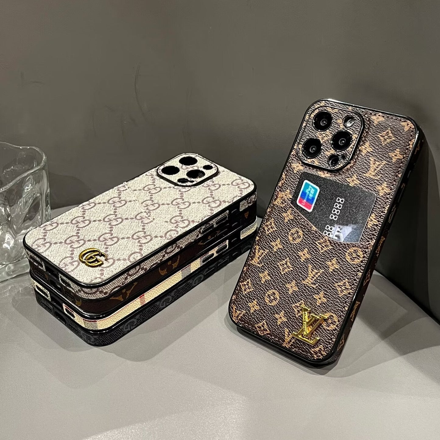 Classic Phone case made of fabric and leather for iPhone 13-17