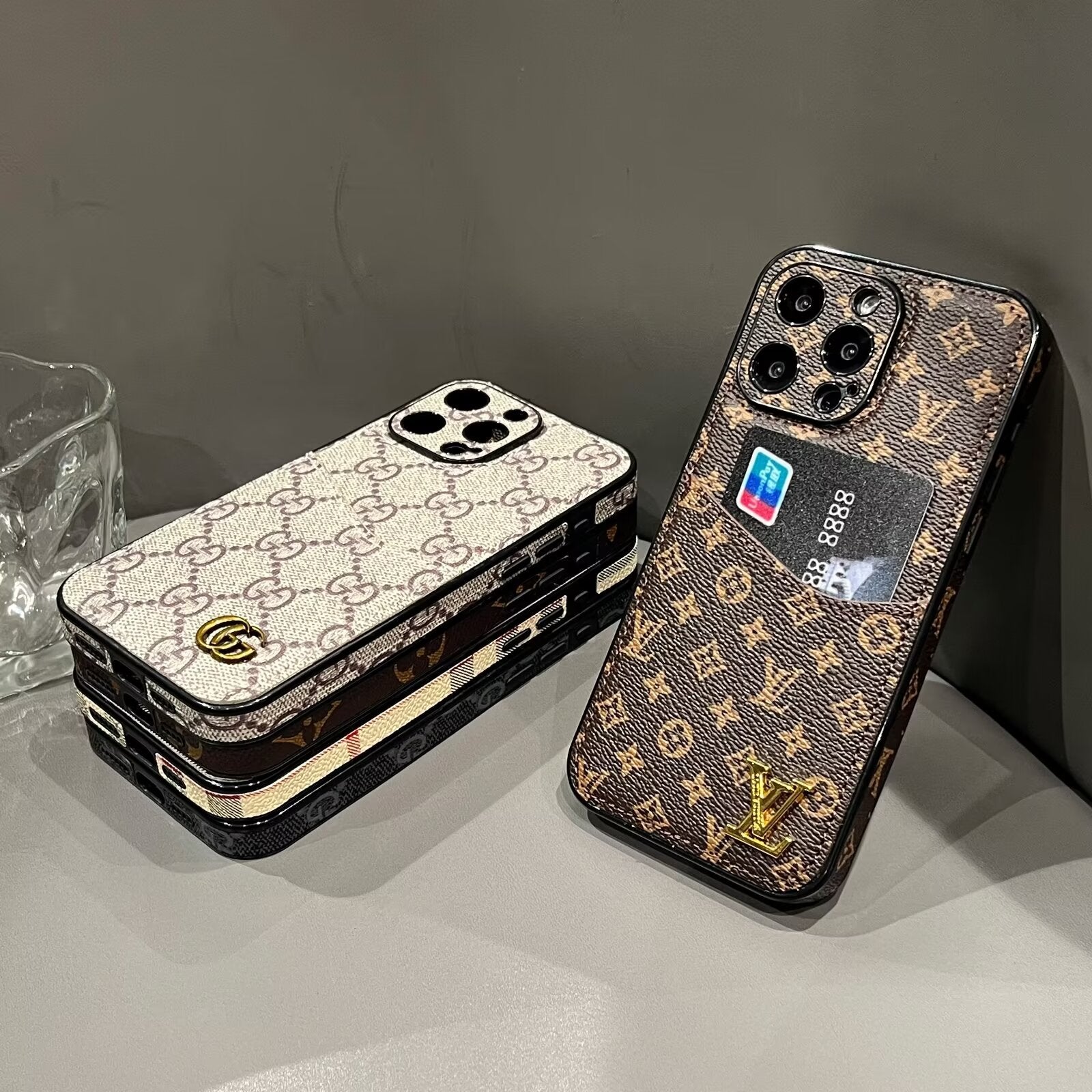 Classic Phone case made of fabric and leather for iPhone 13-17