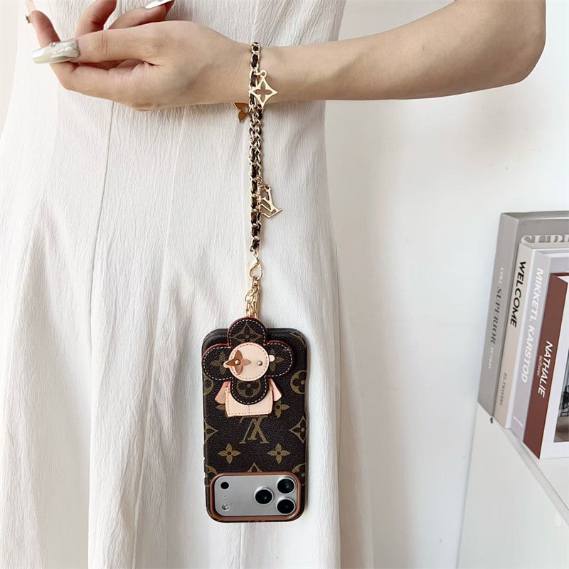 Rugged Antique Phone Case with Strap for iPhone 12-17