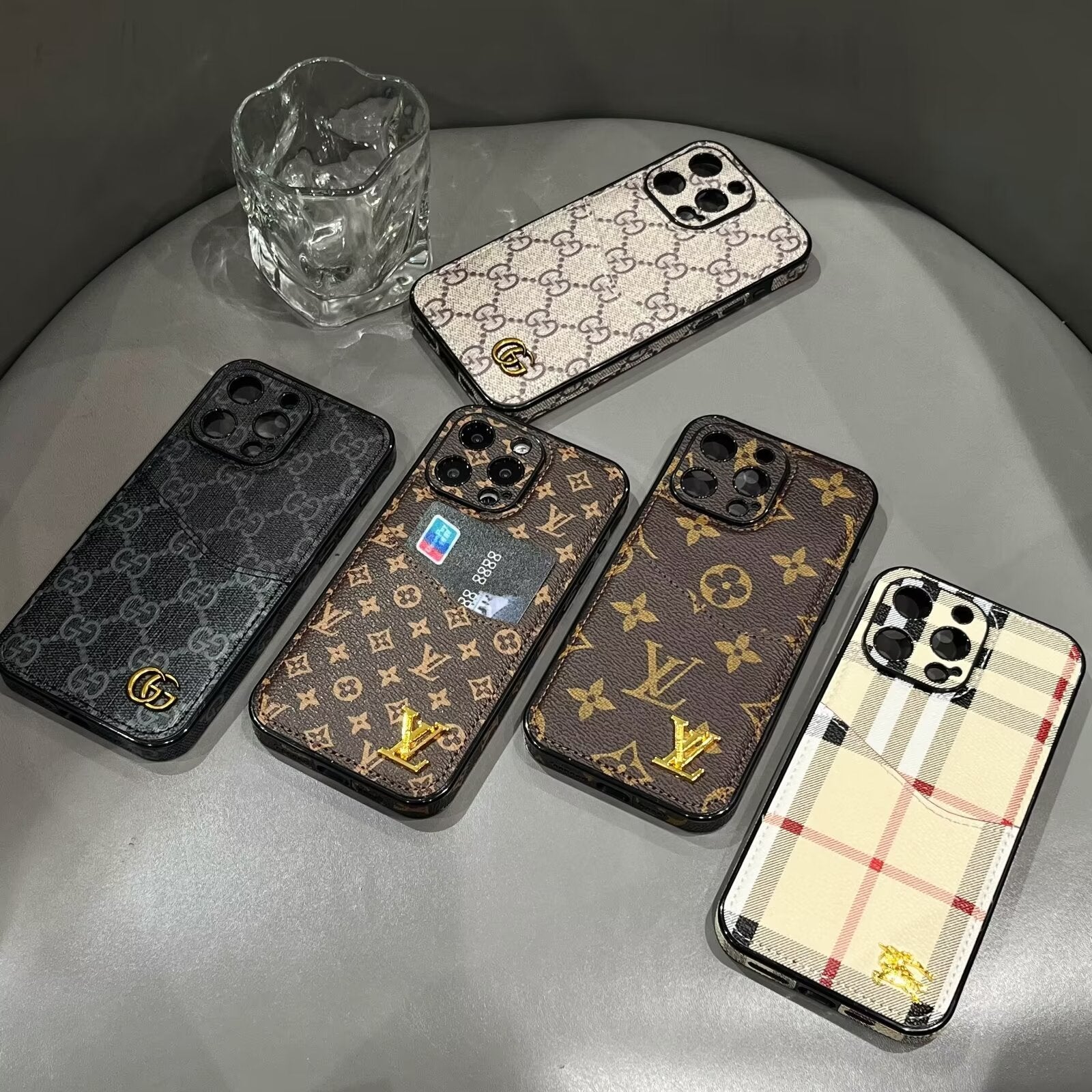Classic Phone case made of fabric and leather for iPhone 13-17