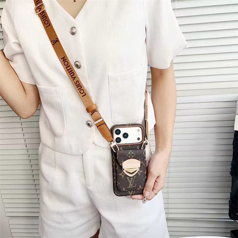 Luxury Phone Case with Strap For iPhone 13-17