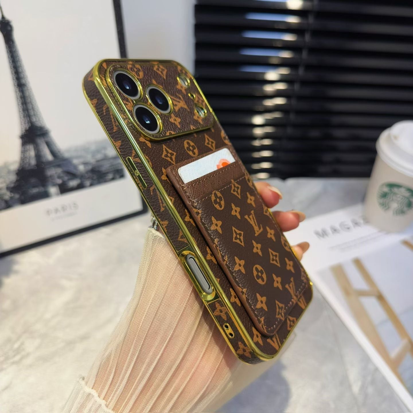 Premium Phone Case with Card Holder For iPhone 12-17