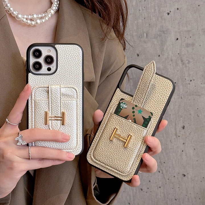 Premium Leather Phone Case card holder for iPhone 13-17