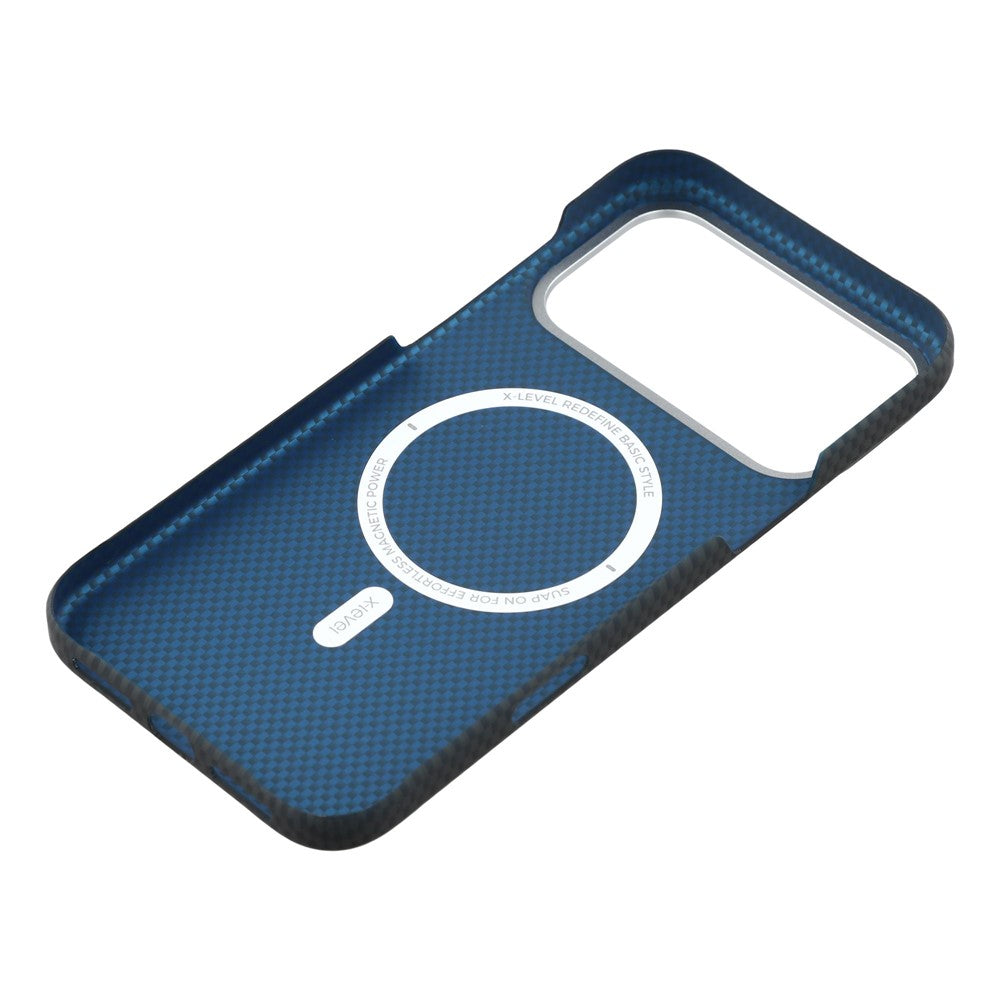 iPhone 17 Pro Max 0.8mm Ultra Slim Carbon Fiber Magnetic Cover with Magsafe - Blue