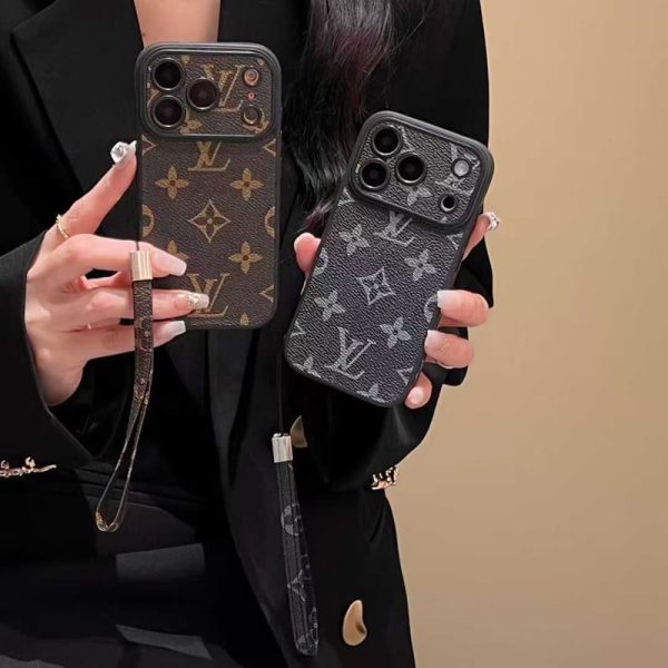 Elegance Phone Monogram Case with Strap For iPhone 13-17