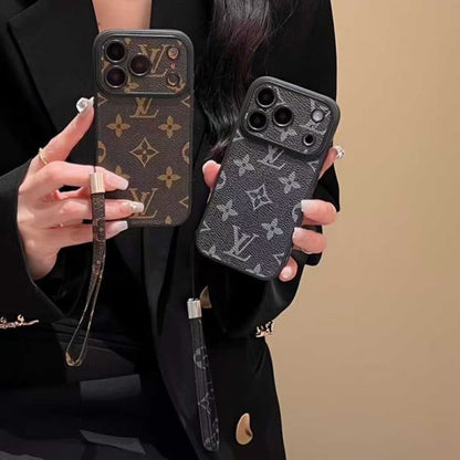 Elegance Phone Monogram Case with Strap For iPhone 13-17
