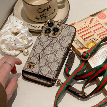 Luxury Leather Phone Case Card Holder for iPhone 12-16