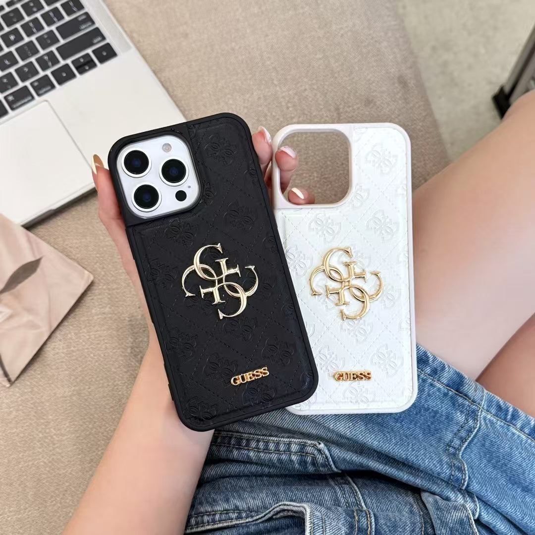 Clean-Cut Leather Case for iPhone 13-16