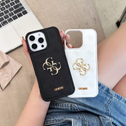 Clean-Cut Leather Case for iPhone 13-16
