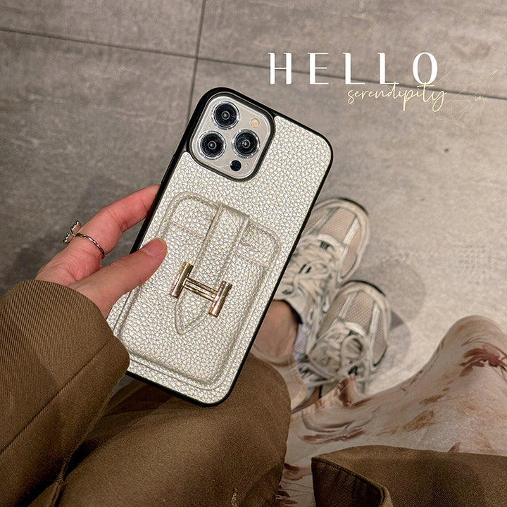 Premium Leather Phone Case card holder for iPhone 13-17