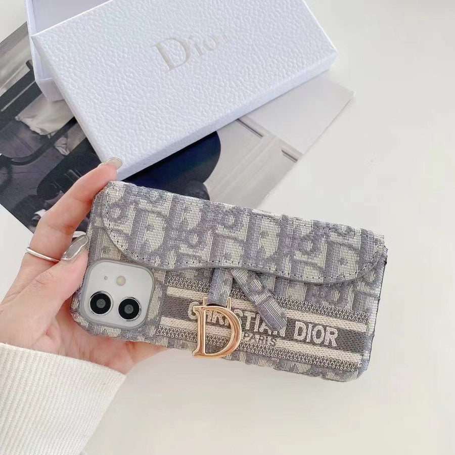 Classic Luxury iPhone Case with Card Holder for iPhone 12-16