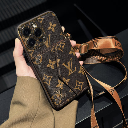 Luxury Leather Phone Case Card Holder for iPhone 12-16