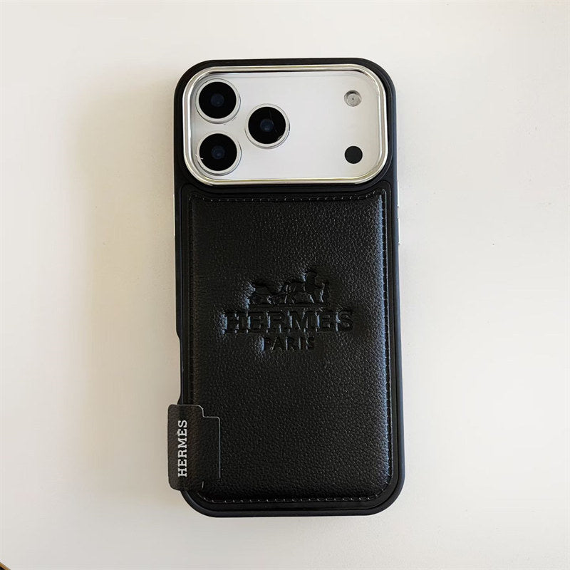 Premium Tooled Leather Phone Case for iPhone 12-17