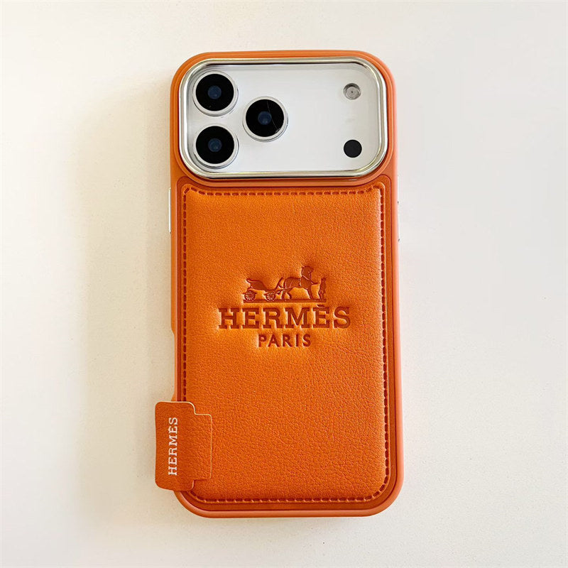 Premium Tooled Leather Phone Case for iPhone 12-17