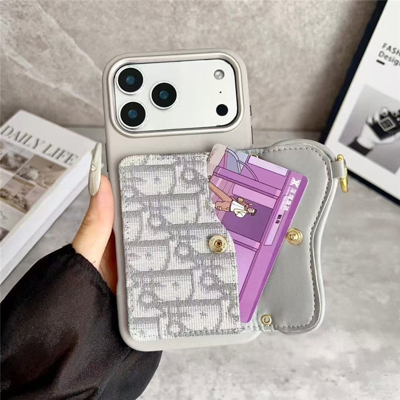 Leather Phone Case with Card Holder For iPhone 13-17