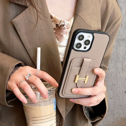 Premium Leather Phone Case card holder for iPhone 13-17