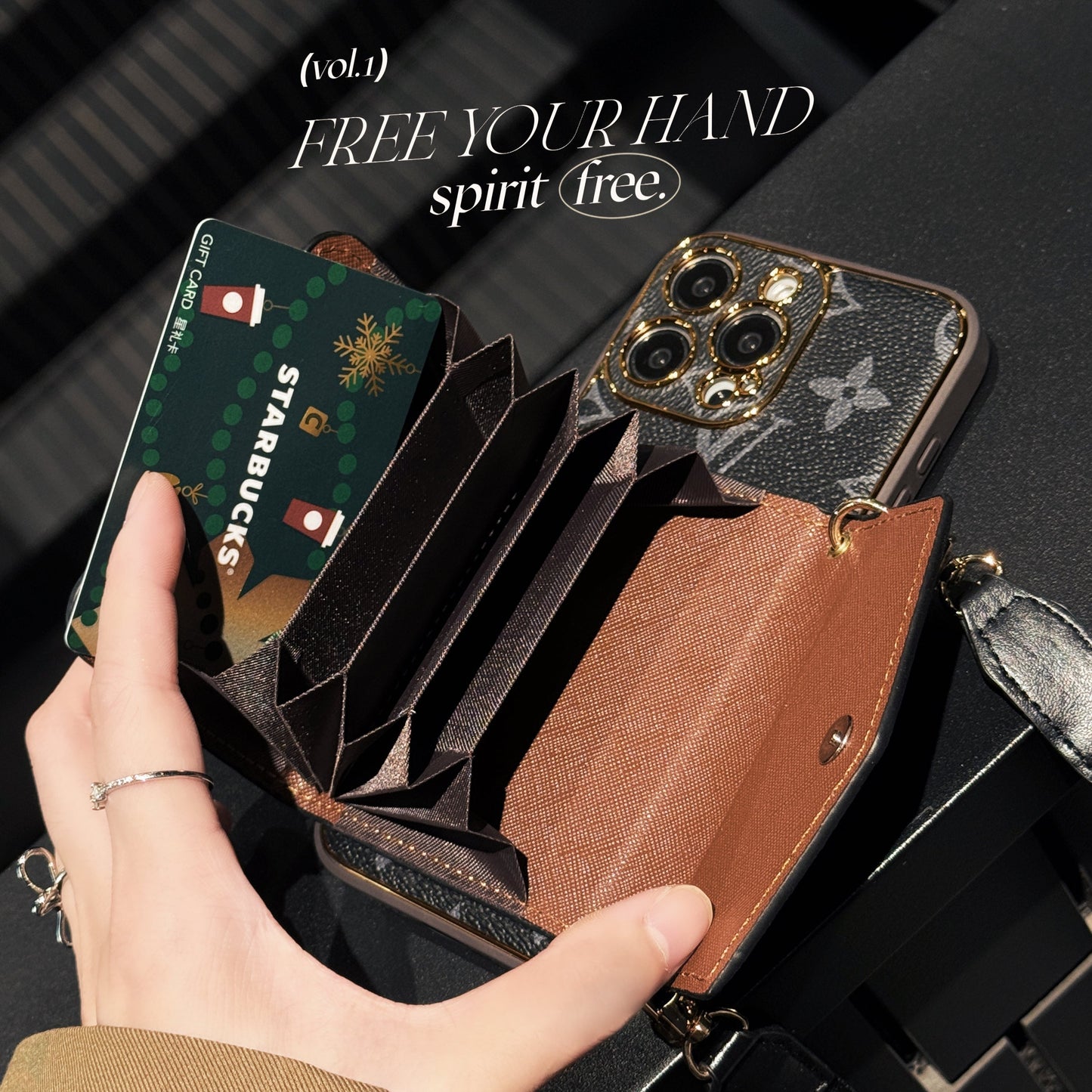 Luxury Leather Phone Case Card Holder for iPhone 12-16