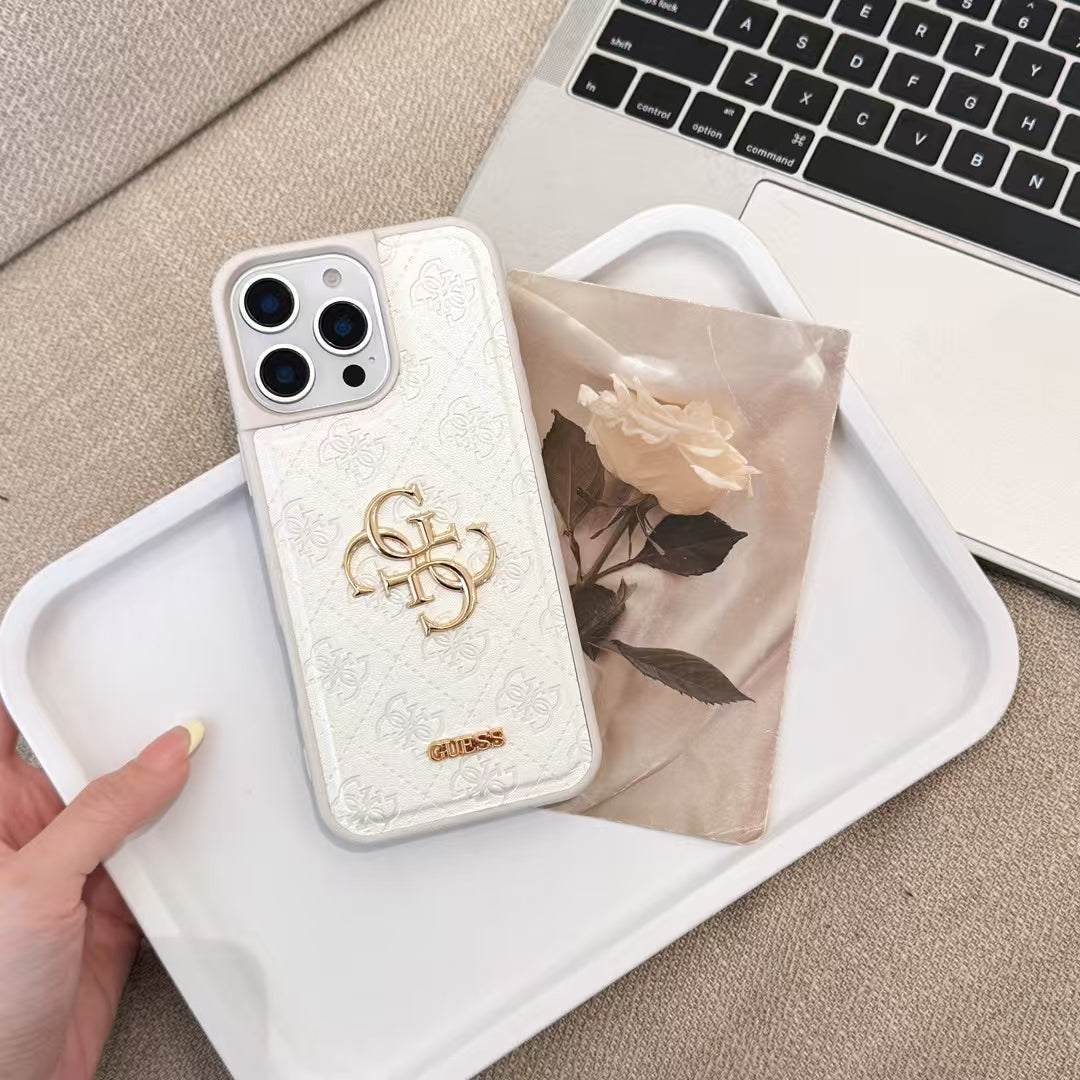 Clean-Cut Leather Case for iPhone 13-16