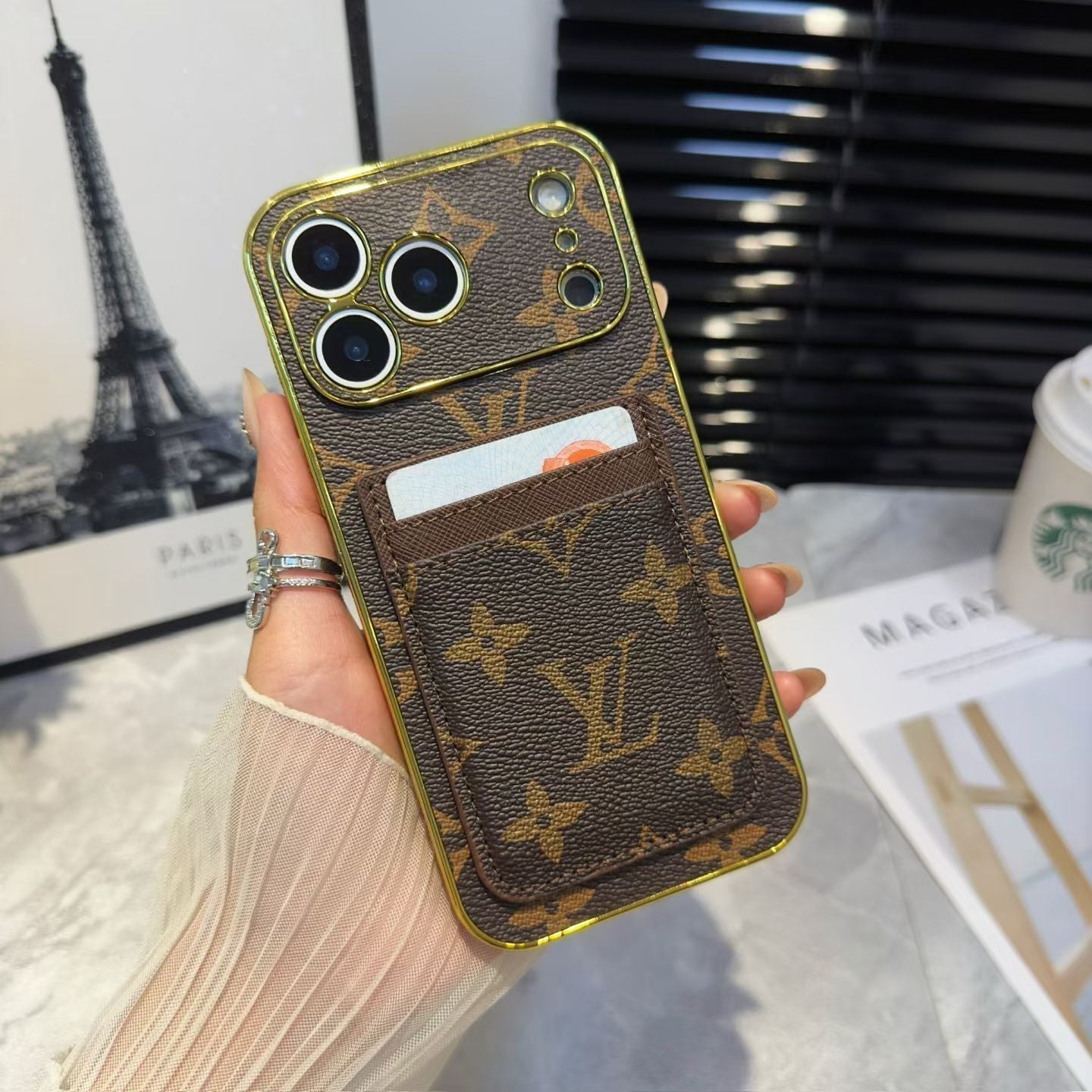 Premium Phone Case with Card Holder For iPhone 12-17
