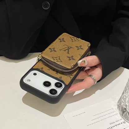 Canvas Leather Wallet Card Holder Crossbody Phone Case For iPhone 12-17