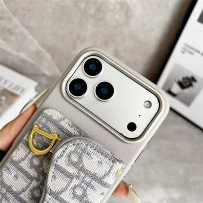 Leather Phone Case with Card Holder For iPhone 13-17