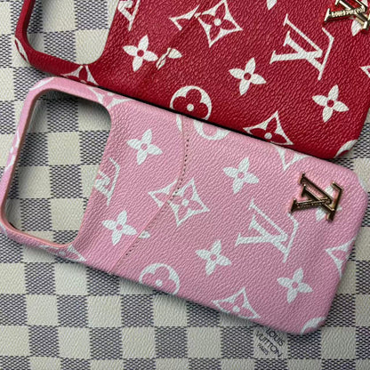 Leather Phone Case with Card Holder For iPhone 12-17
