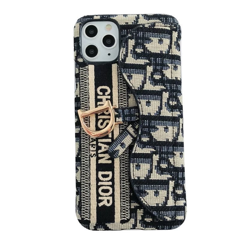 Classic Luxury iPhone Case with Card Holder for iPhone 12-16