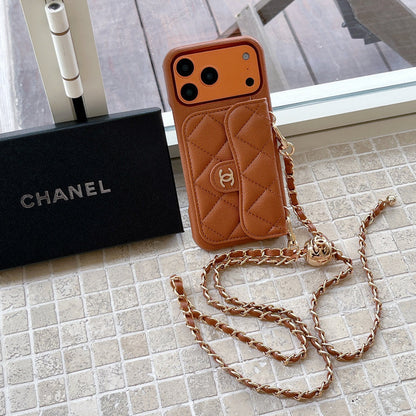 Genuine Leather Wallet Crossbody Bag Phone Case For iPhone 12-17