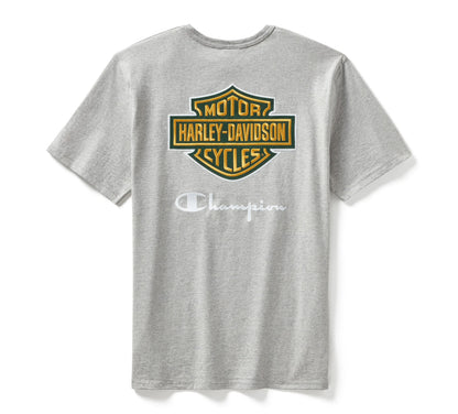 Champion x Harley-Davidson Fanatic Tee Grey Heather & Dark Green