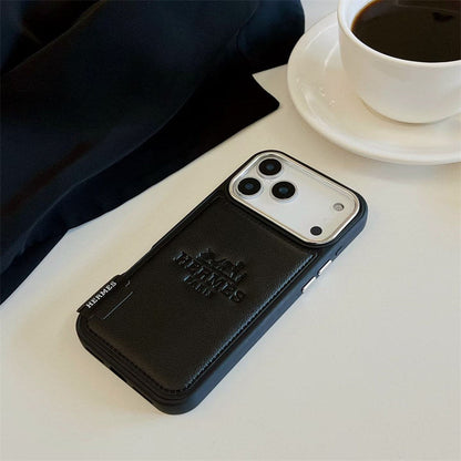 Premium Tooled Leather Phone Case for iPhone 12-17
