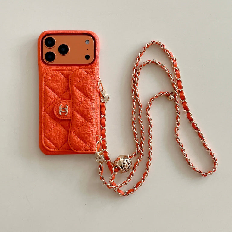 Genuine Leather Wallet Crossbody Bag Phone Case For iPhone 12-17