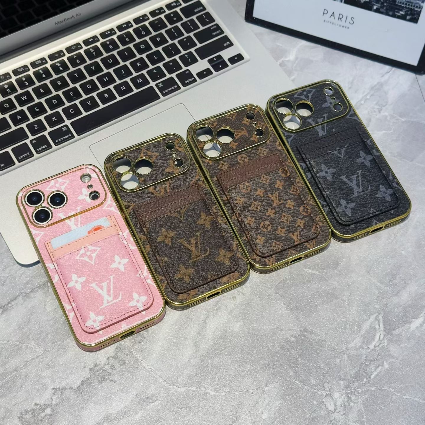 Premium Phone Case with Card Holder For iPhone 12-17
