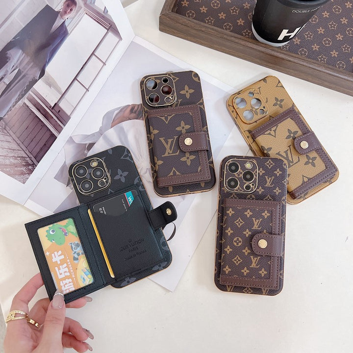 Luxury Classic Card Bag Phone Case for iPhone 12-17