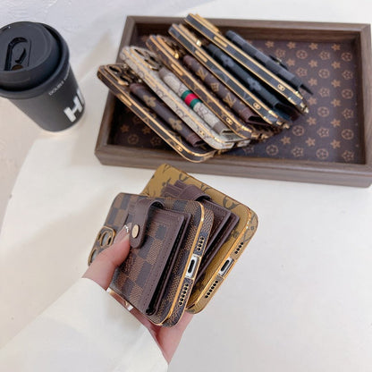 Luxury Classic Card Bag Phone Case for iPhone 12-17