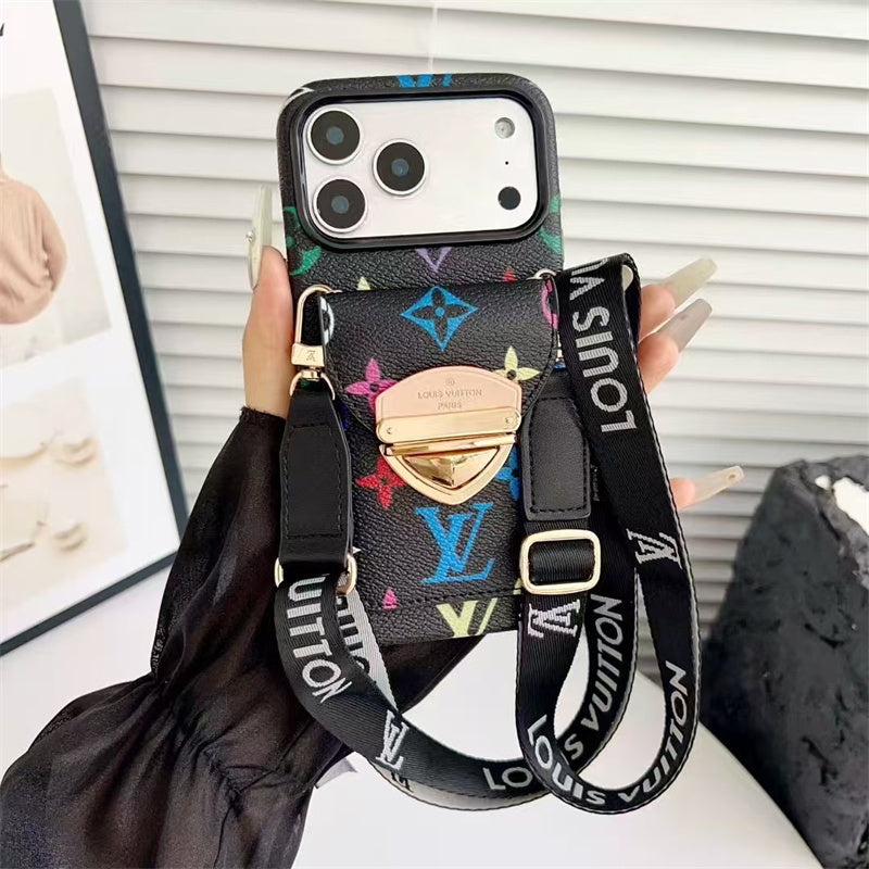 Luxury Phone Case with Strap For iPhone 13-17