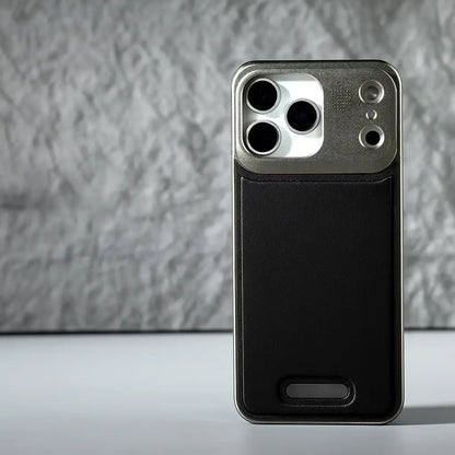 Luxury Leather Metal iPhone Case with magsafe