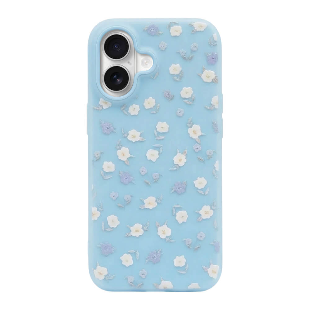 Blue White Floral Phone Case