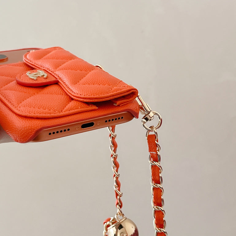 Genuine Leather Wallet Crossbody Bag Phone Case For iPhone 12-17